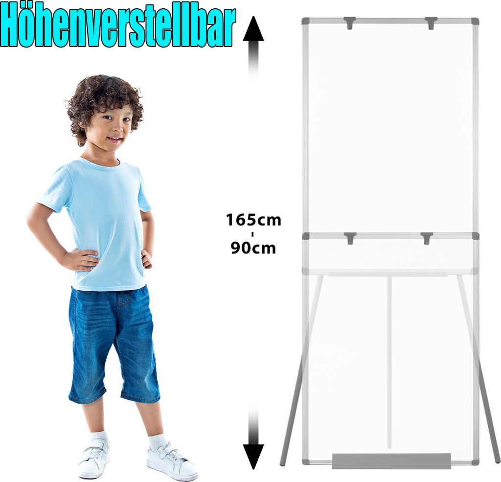 UISEBRT Whiteboard Flipchart s podstavcem, magnetická Obrázek produktu 6