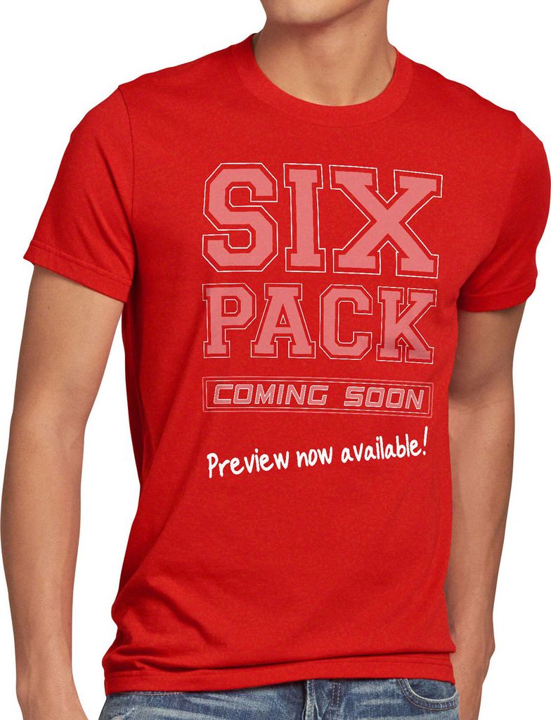 style3 Sixpack coming soon Herren T-Shirt Funshirt Shirt Spruchshirt