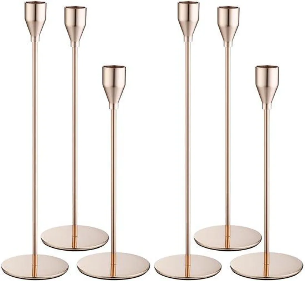 Bougeoir doré 3 branches pour centre de table mariage et fête - 33 cm