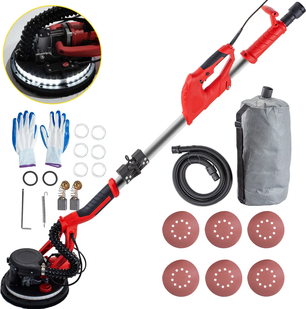 Ponceuse excentrique pour placo et enduits, 750W, kit complet 225 mm