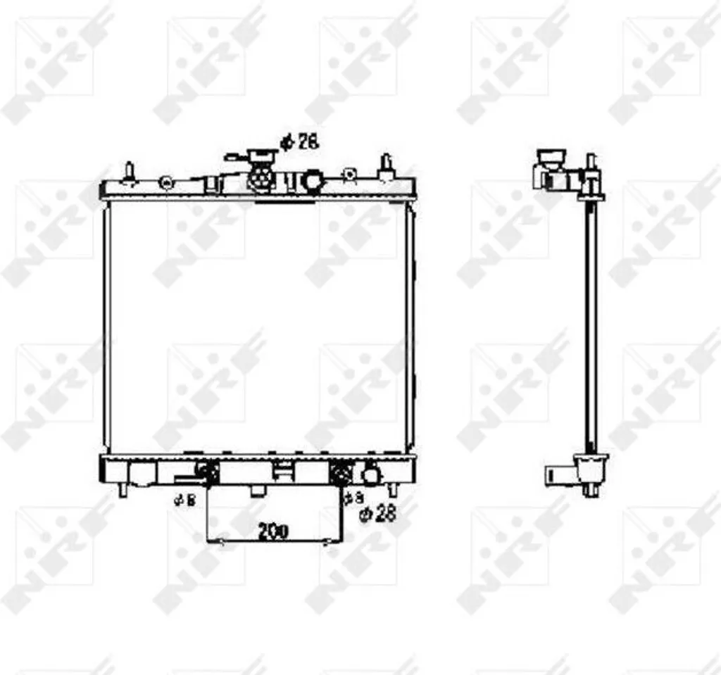 Radiateur moteur NRF 53477 en aluminium durable pour Nissan Micra III K12