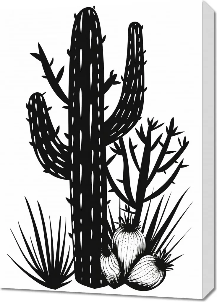 Poster cactus 50x70 cm - Apportez de la vie à vos murs blancs ternes