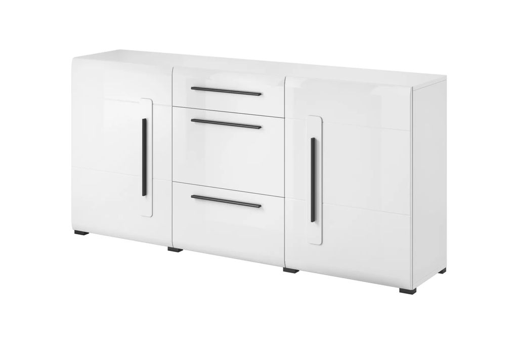 Buffet Louis mit 3 Schubladen und 2 Türen, Weiß, 180cm