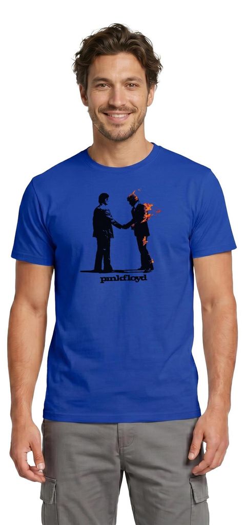 Spreadshirt Pink Floyd Album Cover Und Logo Männer T-Shirt, XXL, Dunkelblau