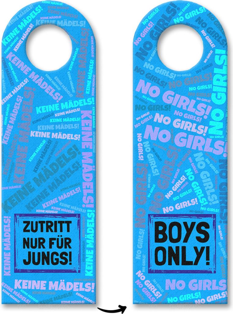 Türhänger in blau - Zutritt nur für Jungs! - Boys Only!