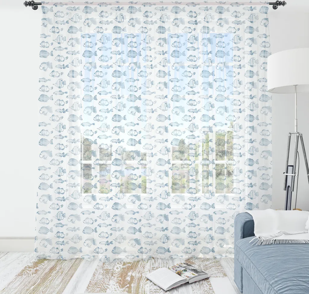 Decorazione Murale Marina ABAKUHAUS - Arazzo Raso 274cm Blu Scuro