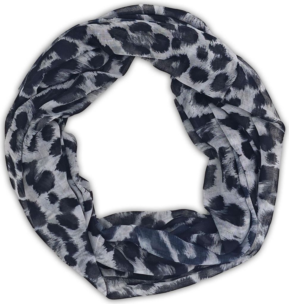 styleBREAKER Damen Loop Schlauchschal mit Leoparden Muster Produktbild 