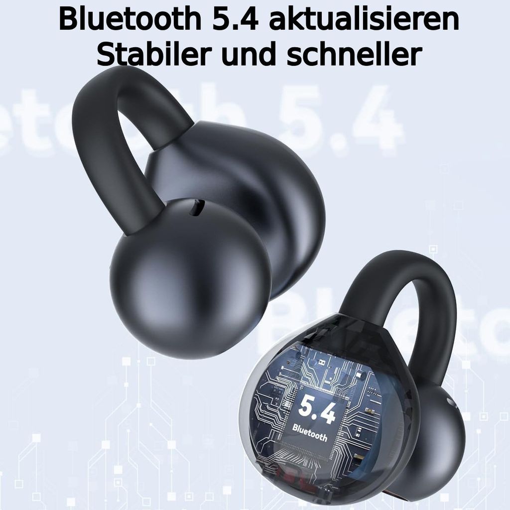 Gerbala Open Ear Kopfhörer - Kabellos Bluetooth 5.4 Mit Touchscreen