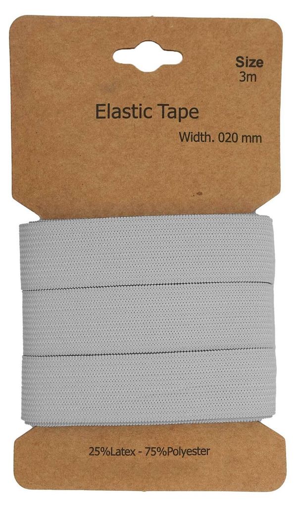 Gummiband 3 m x 20 mm Gummilitze Gummi elastisches Band Produktbild 