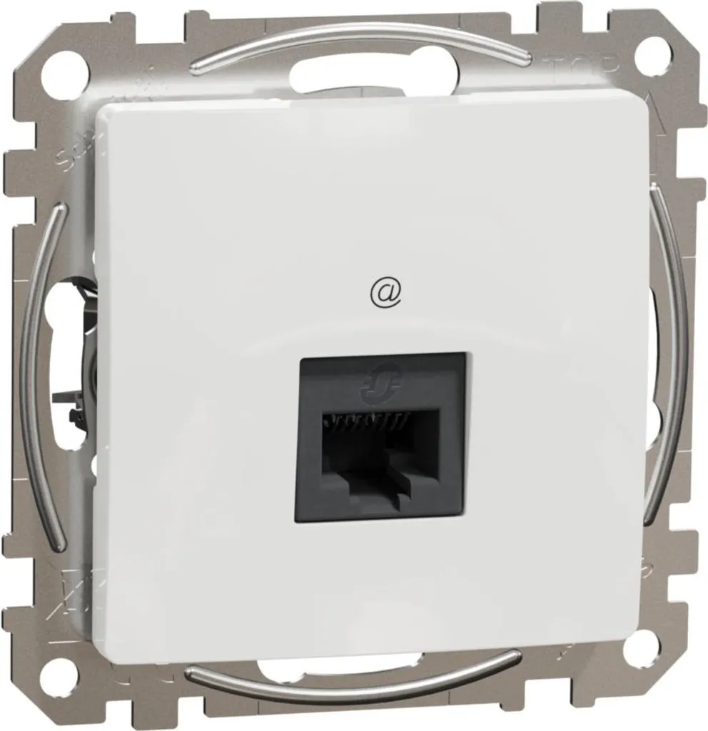 Prise de communication RJ45 Cat5e Sedna Design Blanc Brillant Schneider