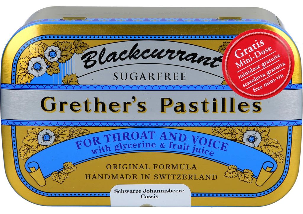 Grether's Pastilles Czarna porzeczka bez cukru, 440 g Zdjęcie produktu 