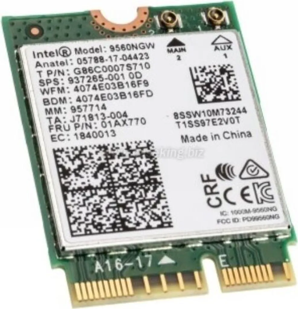 Upgrade Wi-Fi Intel Wireless-AC 9560 M.2 2230 Bluetooth 5.1 1.73Gbps