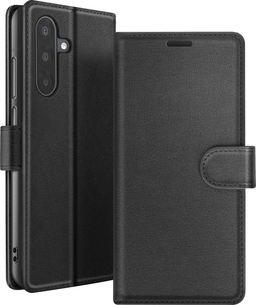 Zanaé, Portemonnaie Etui Galaxy A17 mit Ständer und Magnetlasche, Schwarz
