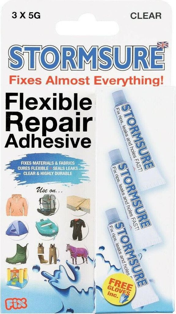 Reparaturkleber von STORMSURE Kleber für Outdoor Kleidung Zelt 3 Tuben á 5g