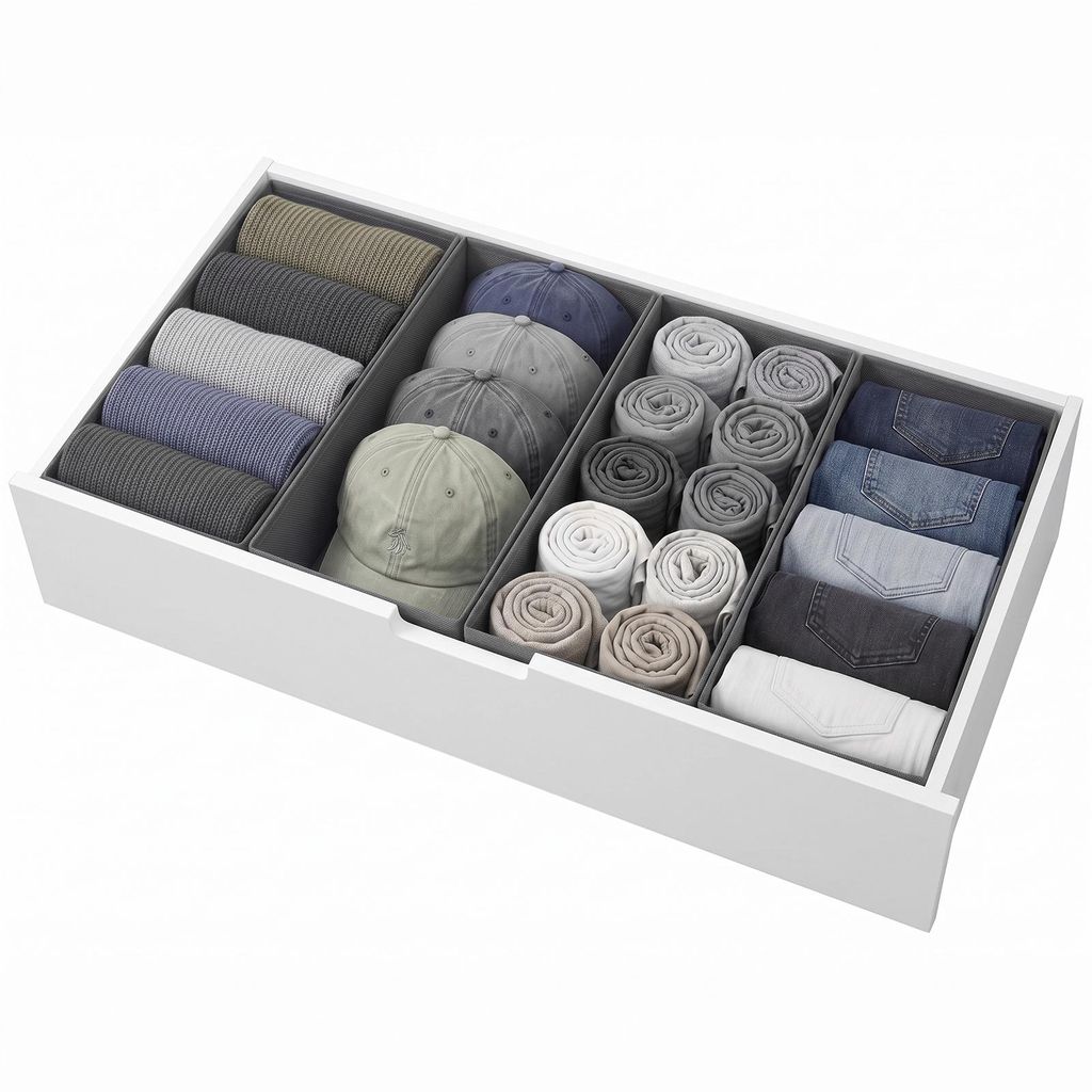 Aufbewahrungsbox Schubladen Organizer aus Vliesstoff Produktbild 