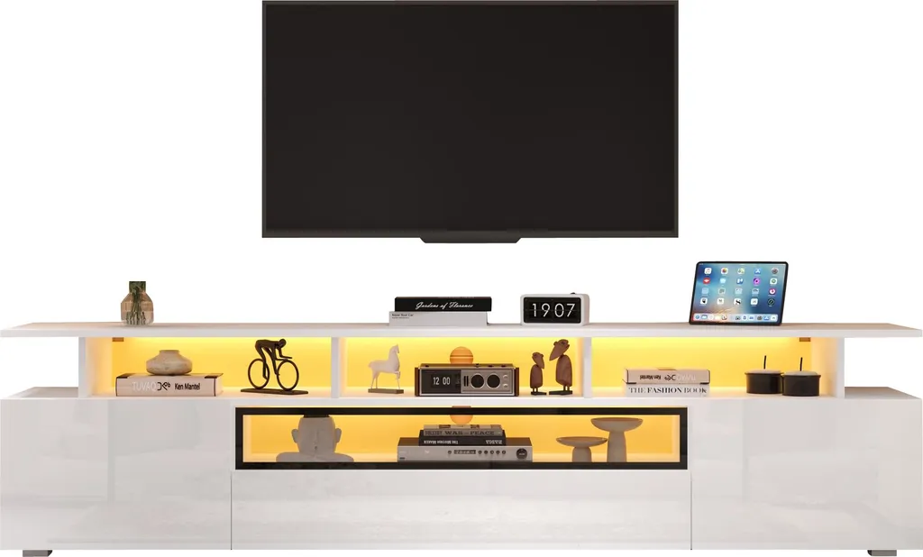 Support TV 180cm Idéal pour Cinéma Maison et Rangement Multimédia - 13
