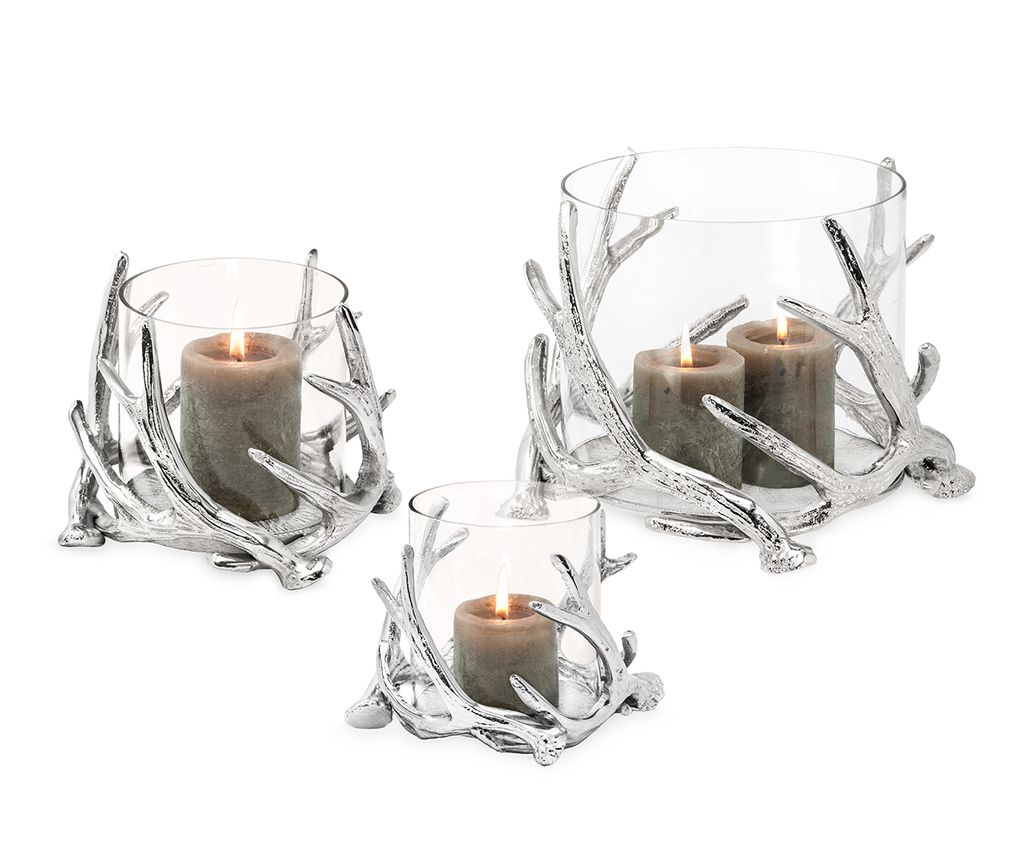 Edzard - Windlicht Kingston, Geweih-Design, H: 20 cm Produktbild 2