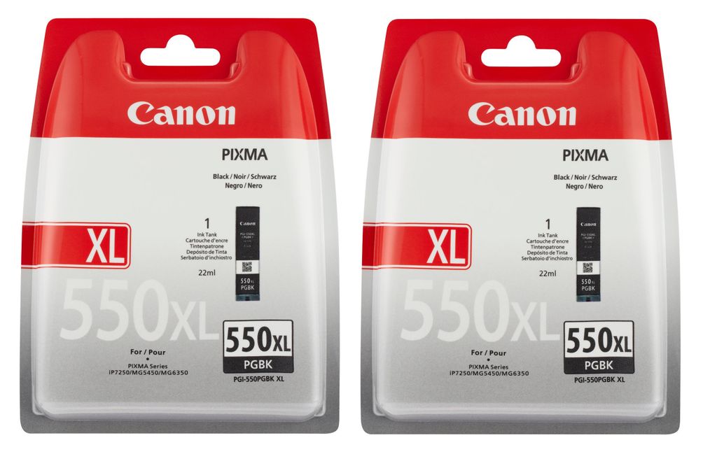 Canon PGI-550XL BK Twin Pack, Schwarz, 2 Stück(e), Produktbild 