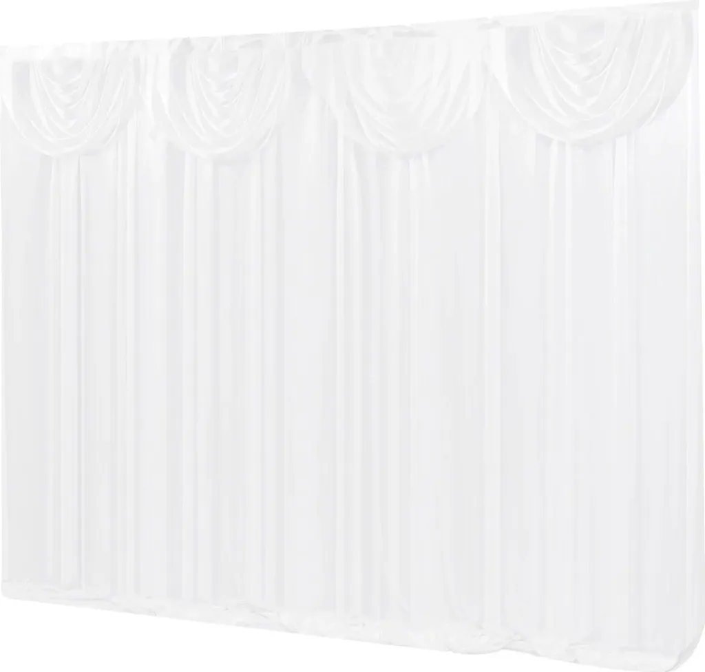 Tenda in seta ghiacciata - Pannello 300x300 cm - 68DD Seta ghiacciata - Antigrinze - Protezione da polvere e zanzare - Protezione solare - Trasparente - 1 pannello - Bianco