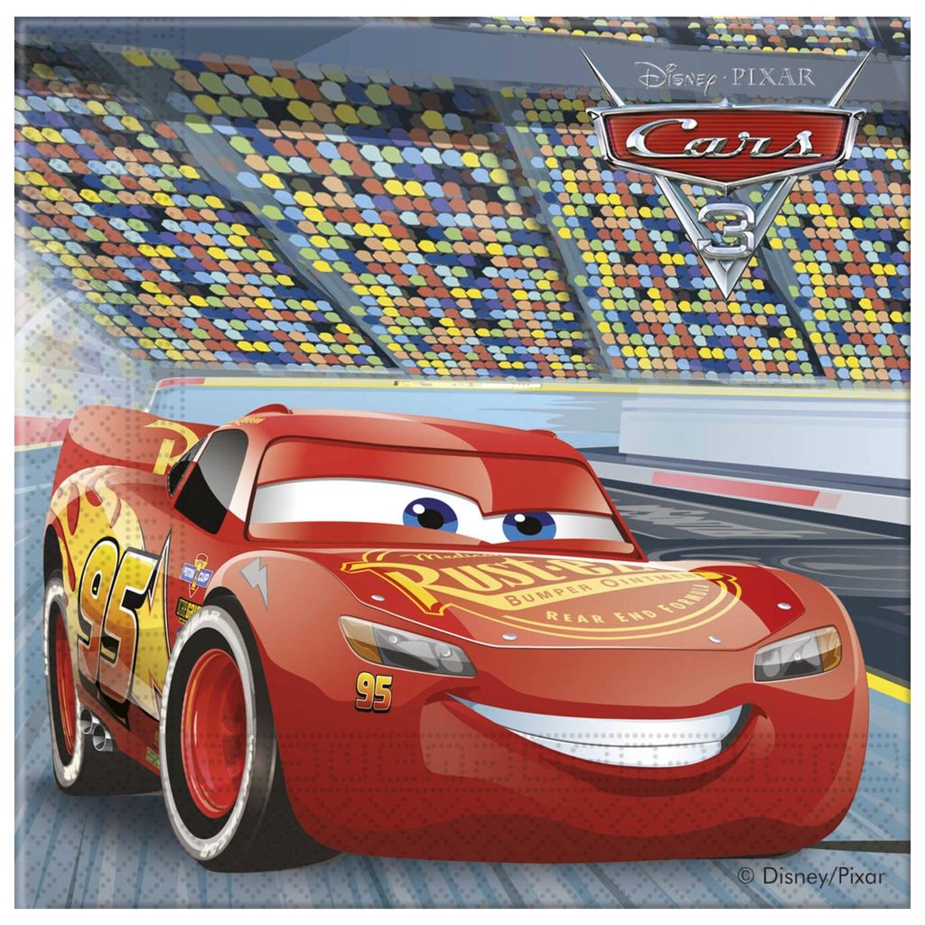 Disney Cars Arena Race Serviette 20 Stk 33x33 cm Produktbild 