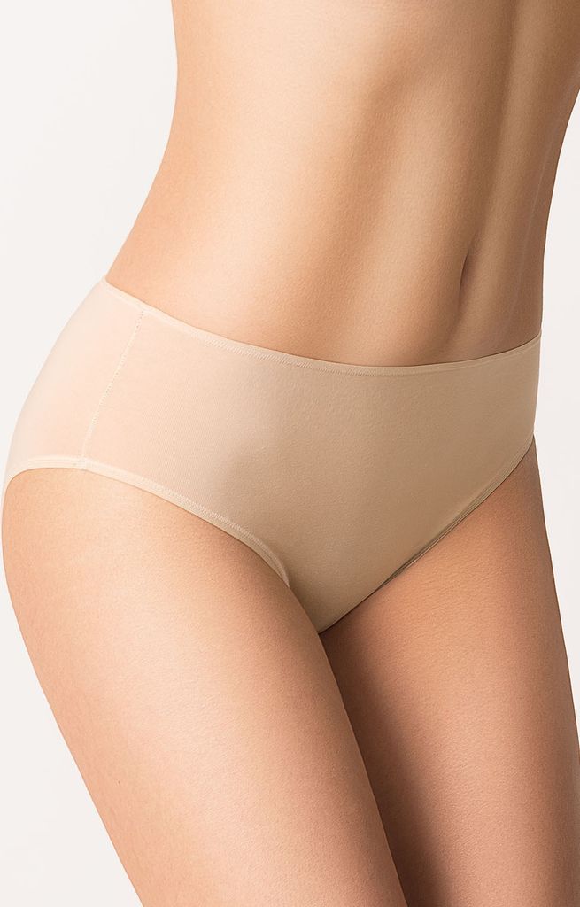 Vivisence 4002 dame slip unterhose normaler bund glatt , beige, l