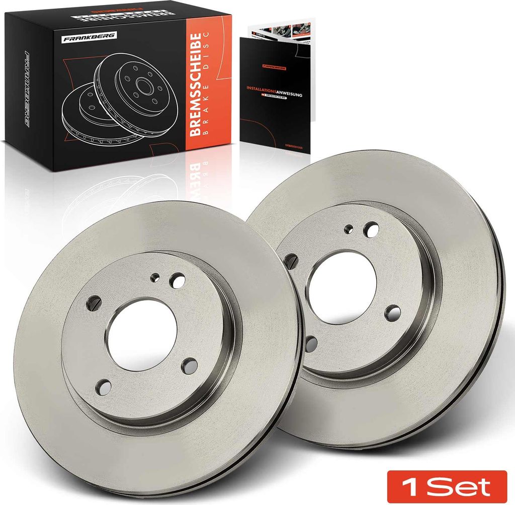 Frankberg 2x Bremsscheiben Vorderachse für Ford Fiesta VI Van 1.0L 1.2L 1.4L 1.5L 1.6L 2008-2018