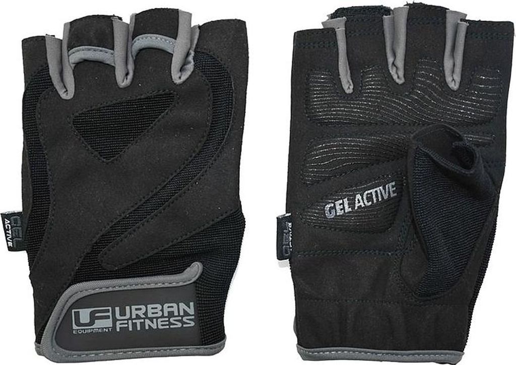 Urban Fitness Equipment - Herren/Damen Unisex Training-Handschuhe "Pro Gel" RD220 (S) (Schwarz/Grau)