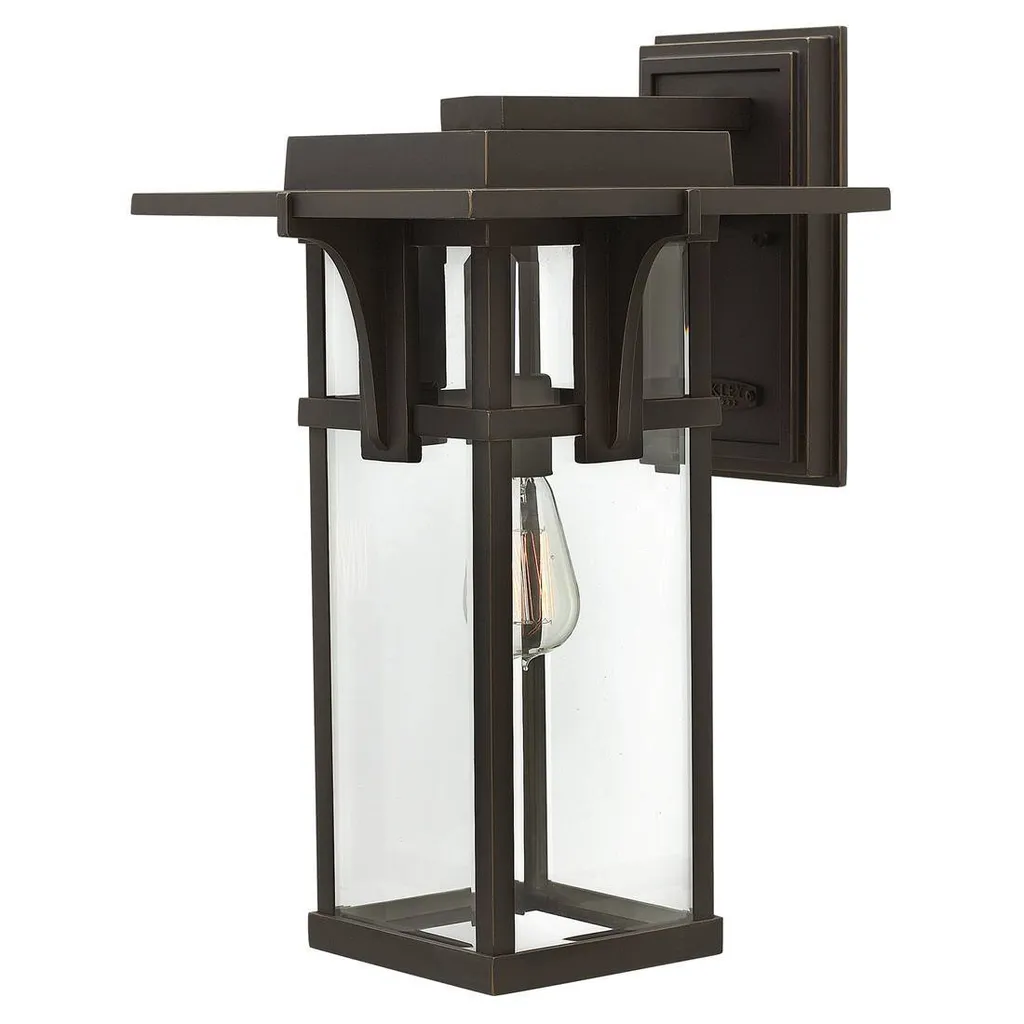 Applique Manhattan IP44 : Éclairage extérieur durable Bronze Huilé 47cm