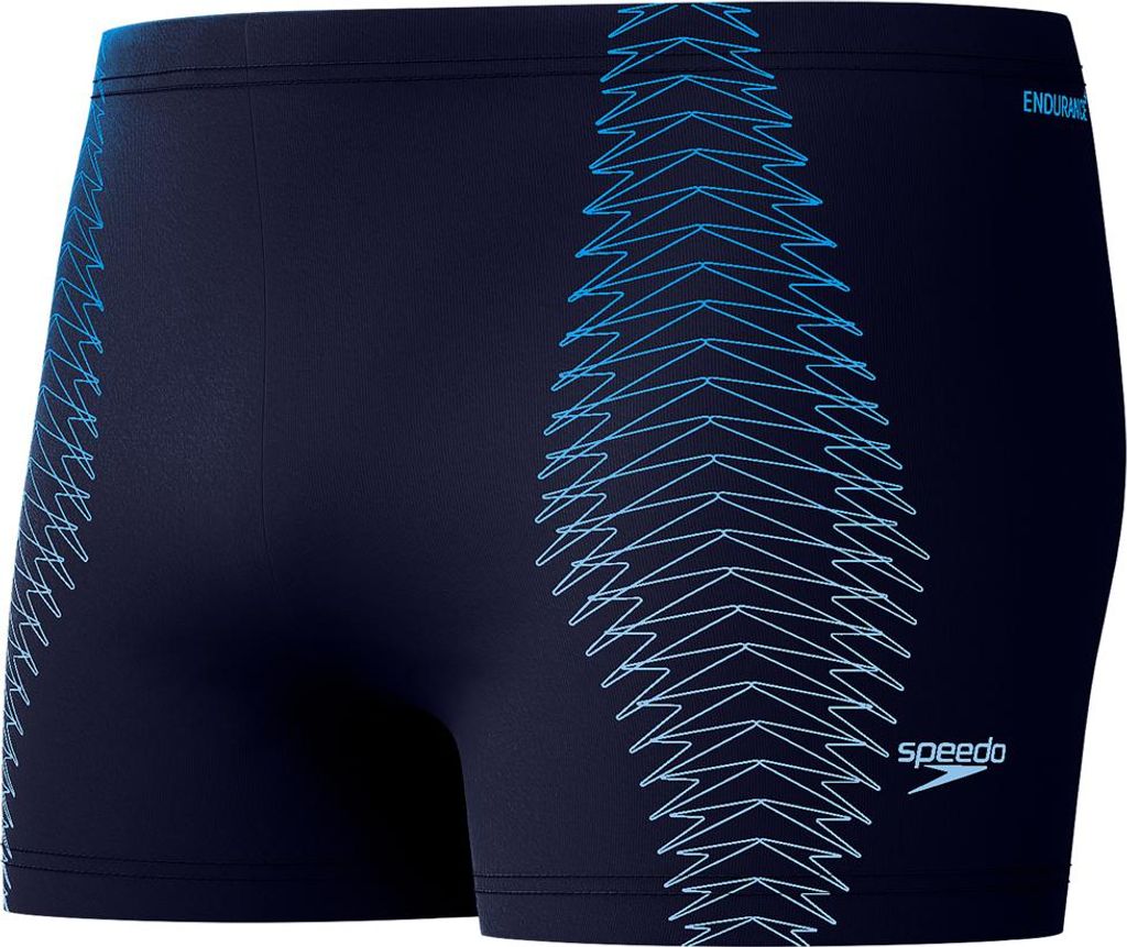 Speedo Duo Logo Print Badeshorts Blau 32 Mann Blau 32