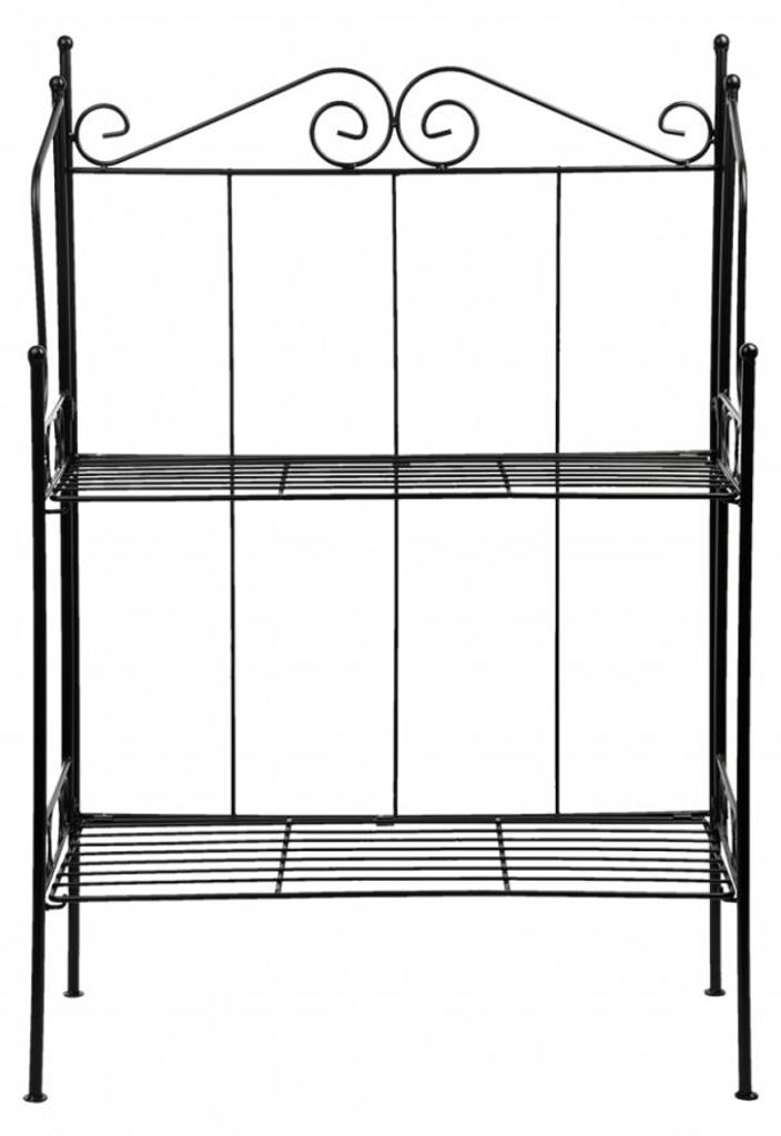 Etagère à 2 niveaux - L 56,5 x l 25,9 x H 79,3 cm - Noir Image du produit 