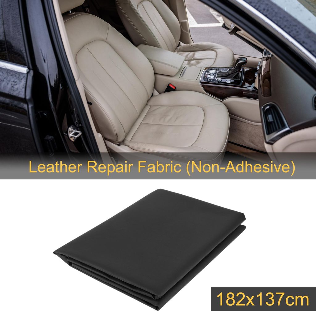 Lederstoff Polster Leder Reparatur Patch 182x137cm Für Auto Boot Sessel Sofa Couch Stuhl Innenraum DIY Schwarz 1 Stück