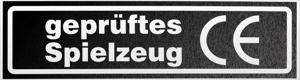 Kiwistar es Spielzeug invertiert Magnetschild Schild magnetisch - 30cm Schwarz - reflektierend - Magnetfolie für Auto PKW Kfz