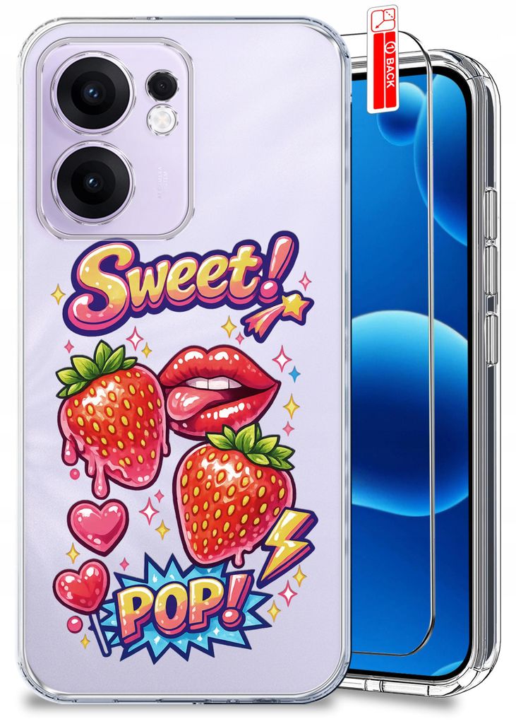Hülle für Oppo Reno 13 Fs|F 5G – Modische, coole und farbenfrohe Designs – Transparente Hülle + Displayschutzglas