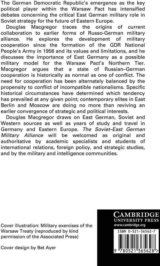 The Soviet-East German Military Alliance
