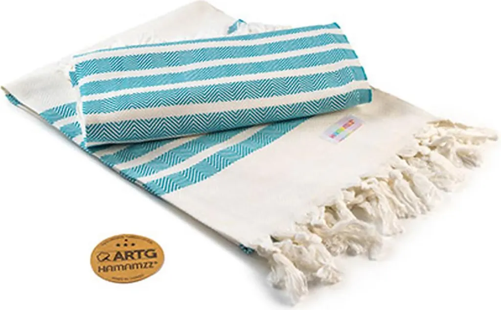 A&R AR053 | Asciugamano Hamamzz® Dalaman - 100 x 180 cm - Colore: Bianco/Benzina - Dimensioni: 100 x 180 cm