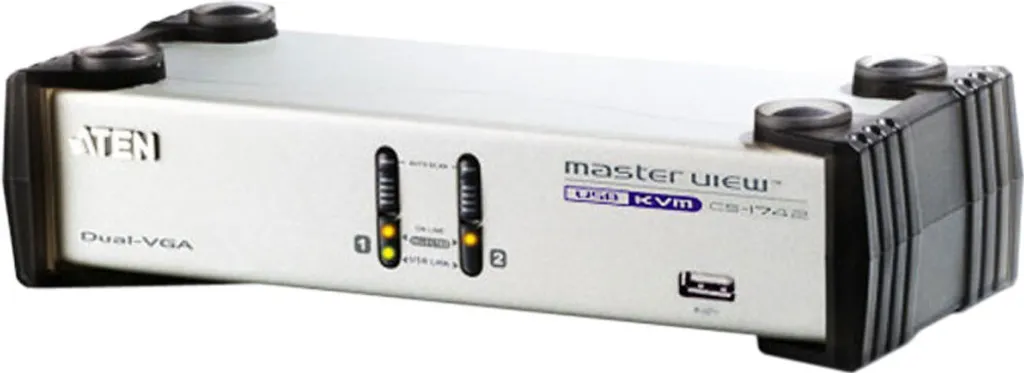 Contrôlez 2 PC sur 2 Écrans avec le Switch KVM Aten CS1742 USB et Son