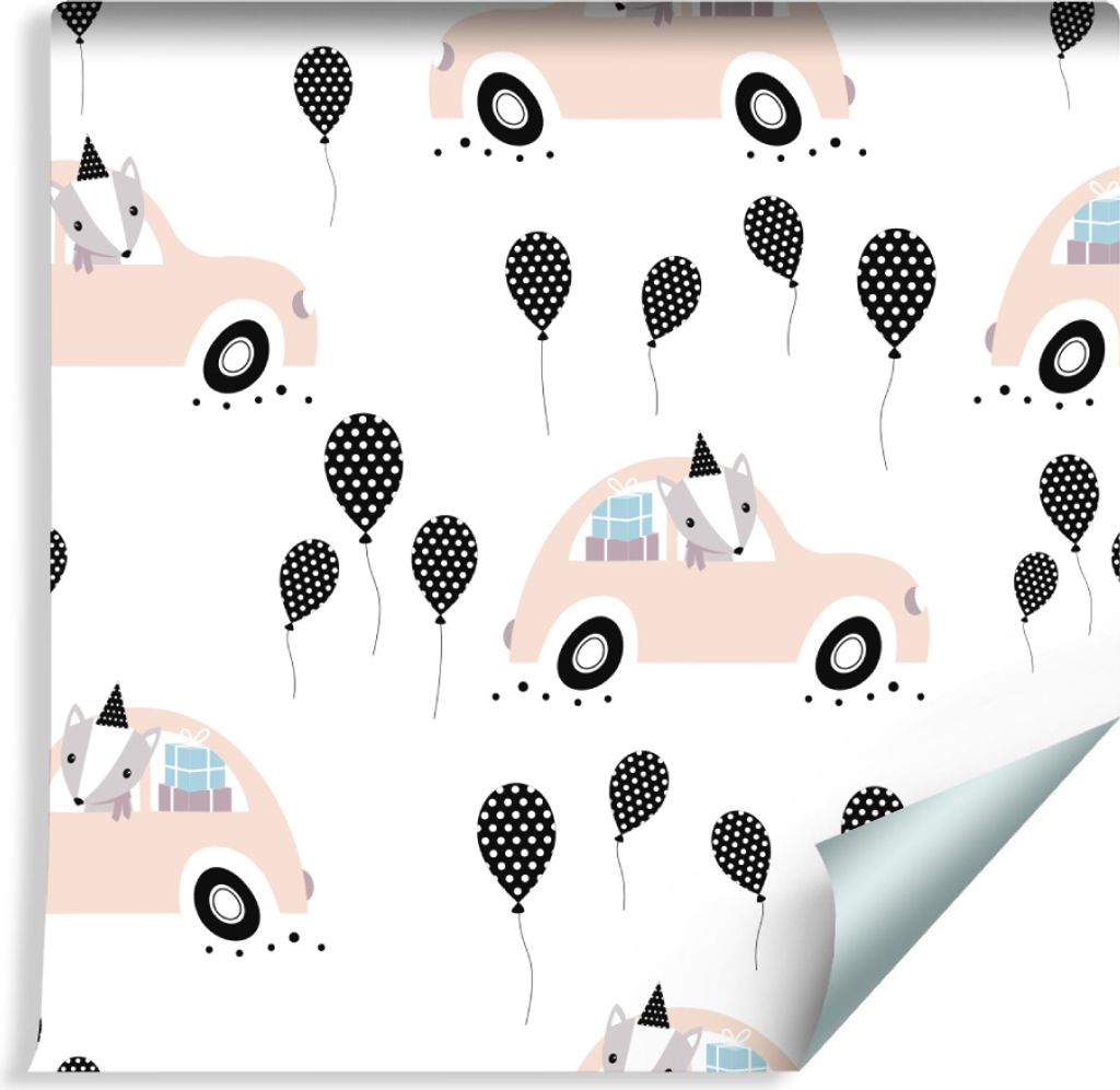 10m VLIES TAPETE Rolle Kinderzimmer Autos Ballons Stadt XXL