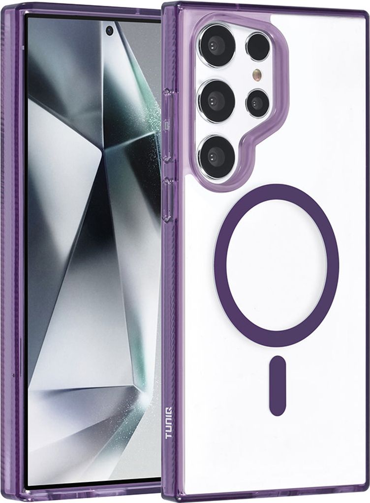 TUNIQ Galaxy S24 Ultra Back cover case - Magsafe silicone - Purple