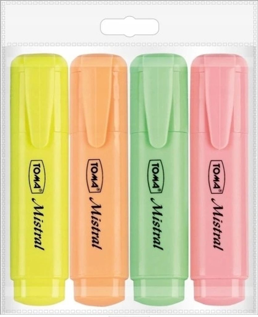 TOMA Zakreślacz Mistral Pastel 4 kolory