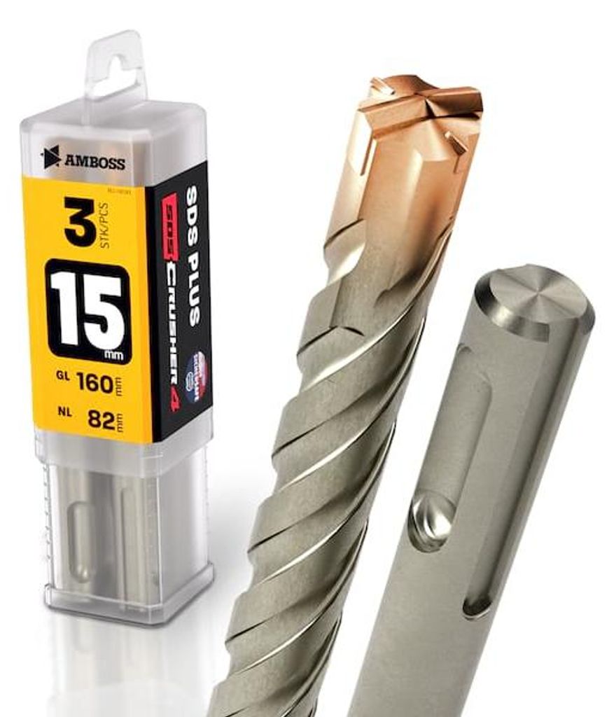 3x Bohrer SDS Plus Schaft - Ø:15 mm - GL: 160 mm