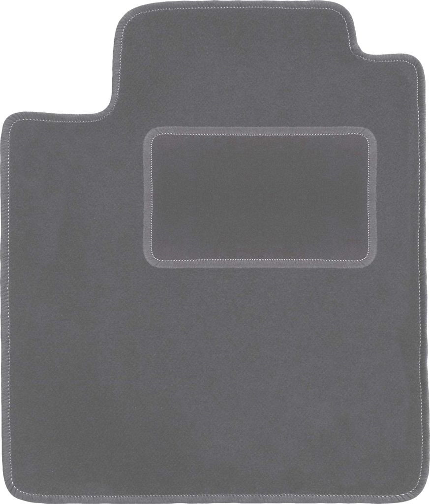 Fahrerfußmatte Velours graphit passend für Nissan Micra K12 (2002-2010, Schrägheck) – mit Befestigungen – passgenau