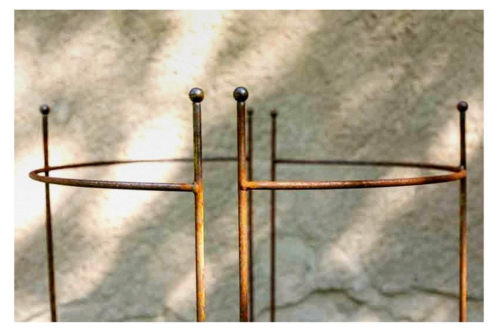2er Set halbrunde Staudenhalter, Höhe 90cm, Breite 55cm aus Produktbild 