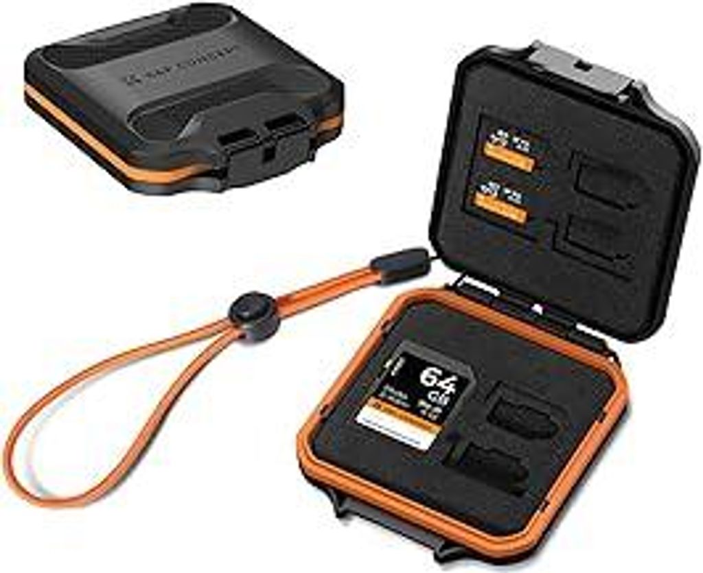 K&F CONCEPT Speicherkarten Schutzhülle für 16 Micro SD TF Speicherkarten, kompakt, wasserfest und stoßfest, Tragbare Aufbewahrungsbox für 16 Mi...