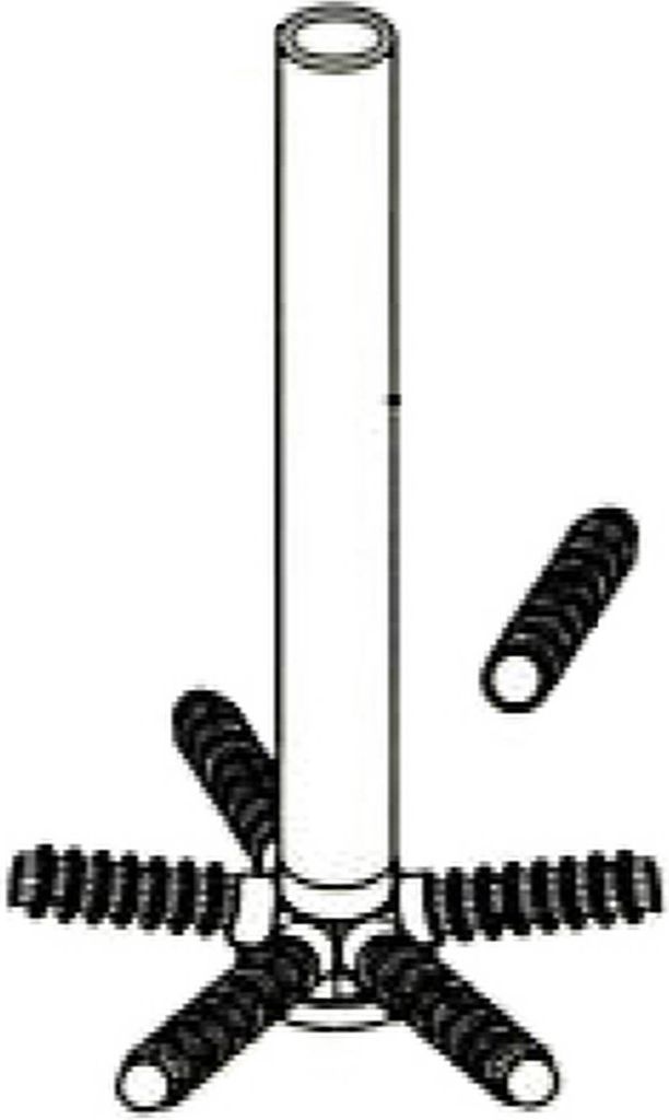 A diagram of a pipe with multiple smaller pipes attached to its base.