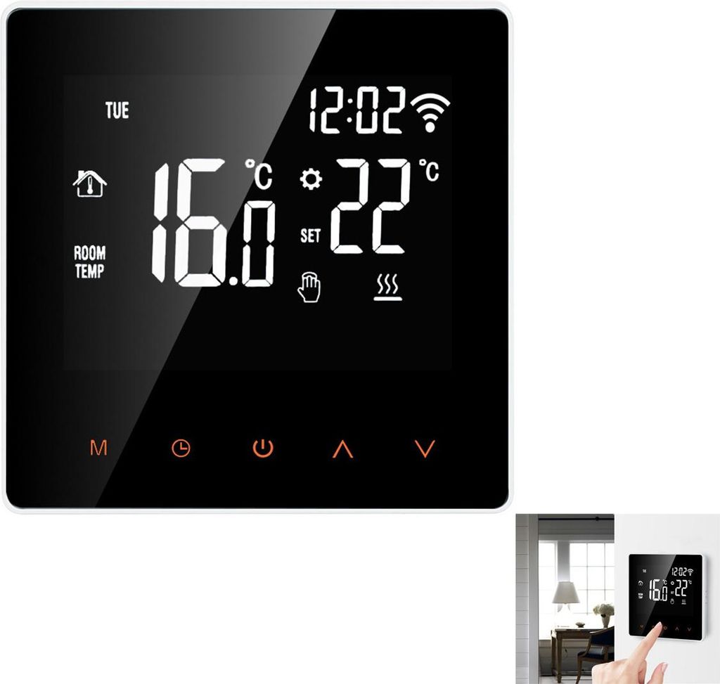 Tuya Smart WiFi Thermostat 3A mit programmierbarem LCD-Display, digitale Temperaturregelung für Fußbodenheizung und Warmwassersysteme