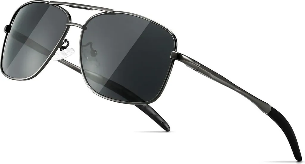 Lunettes polarisées conduite sans éblouissement, monture métal 61mm