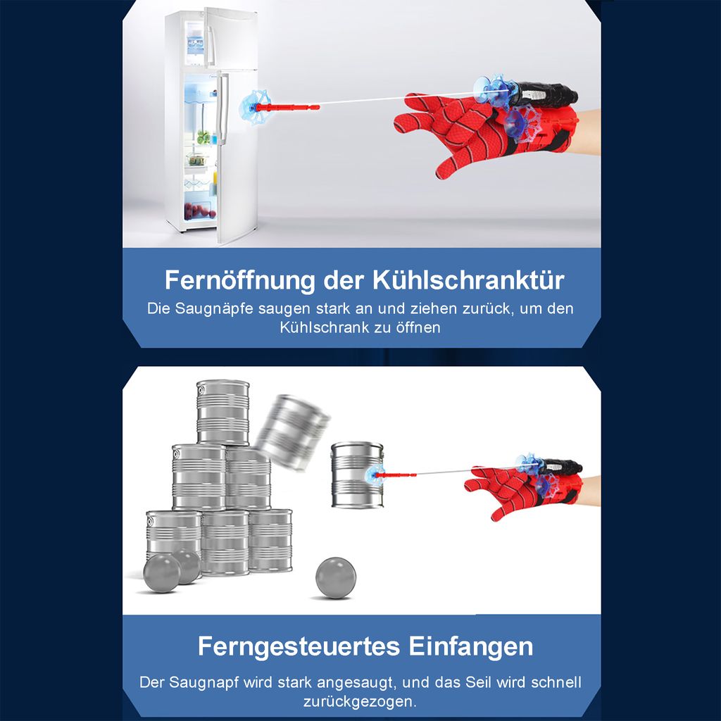 Spiderman Launcher Handschuh Set - Cosplay Mit Mask & Darts