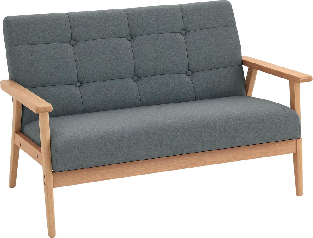 Sofa HOMCOM 2-osobowa, kanapa 115 cm z podłokietnikami, Zdjęcie produktu 