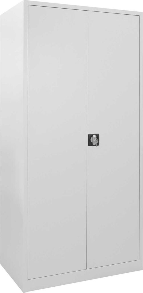 ADB Flügeltürenschrank 4 Fachböden (BxHxT) 920 x 1950 x 500 mm Lichtgrau