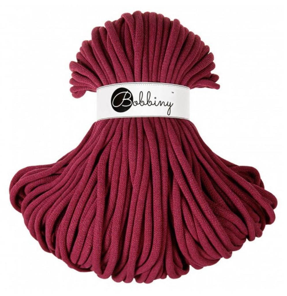 Bobbiny Jumbo 9 mm 100 m Wine Red Šňůra Obrázek produktu 